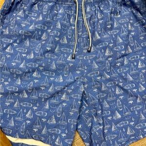 Peter Millar Blue Nautical Board Shorts